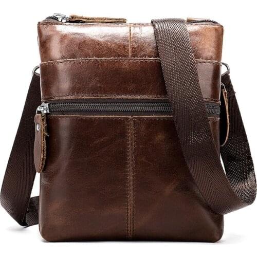 Men Fashion Crossbody Bag Casual Shoulder Bag High Quality Practical Genuine Leather Bags Vintage Messenger Vintage Bags