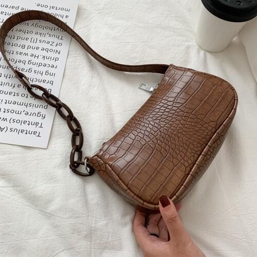 New Trend Womens Shoulder Bag PU Leather Milk Tea Color Underarm Bag 2021 Fashion Elegant Sling Handbag Zipper Small Square Bag