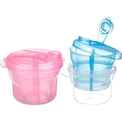 Three Grid Rotating Milk Powder Grid Portable Baby Travel Milk Powder Dispenser