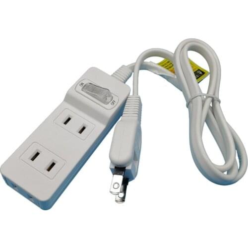2M Extension Cable Socket Electrical Socket Outlet 1 in 2 Japan Home 2 Flat Plug Electromobile Charger Power Strip Plug