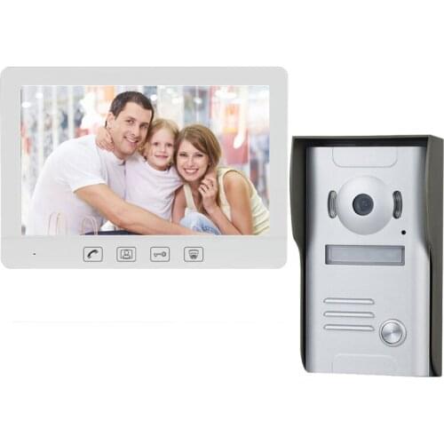 ZHDELE 10.1"Video Door Phone Doorbell Intercom Kit TFT LCD Screen w/t Security Outdoor Camera Night Vision Access Control System