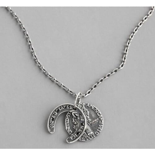 Vintage necklaces for women,face Tree Double patterns surface U Shaped circlce fine jewelry party casual Choker pendant necklace