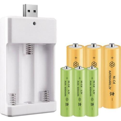 USB Battery Charger For AA/AAA Rechargeable Batteries Charger For Remote Control Microphone Camera Digital Mouse