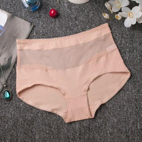 Women Sexy Lace Panties High Waist Breathable Seamless Transparent Womens Underwear Briefs