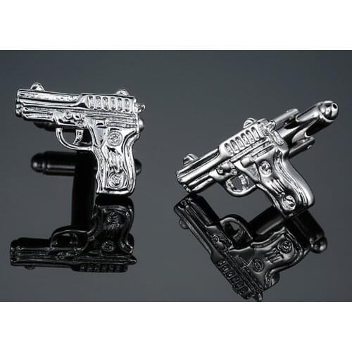 007 other mens Silvery Cufflinks pistol model Cufflinks French shirt clothing accessories, free delivery