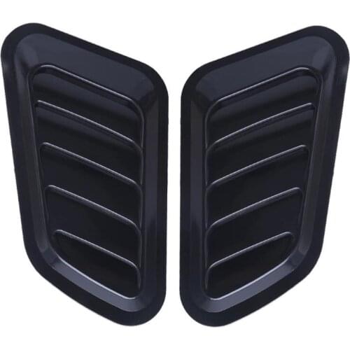 1Pair ABS Car Front Engine Cover Sticker Car Decorative Air Outlet Flow Fender Intake Scoop Turbo Bonnet Vent Cover Hood