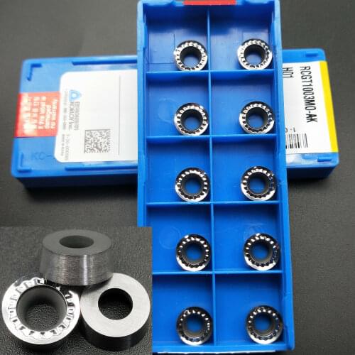 For Aluminum RCGT1003M0-AK H01 RCGT1003MO silver carbide insert RCMT1003 10pcs