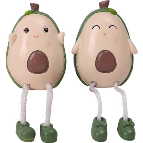 2pcs/LOT Avocado Resin Miniature Doll Toys for Tots Student Gift Tiny Toys Craft Kits for Adults Children Toy Anime Minifigure