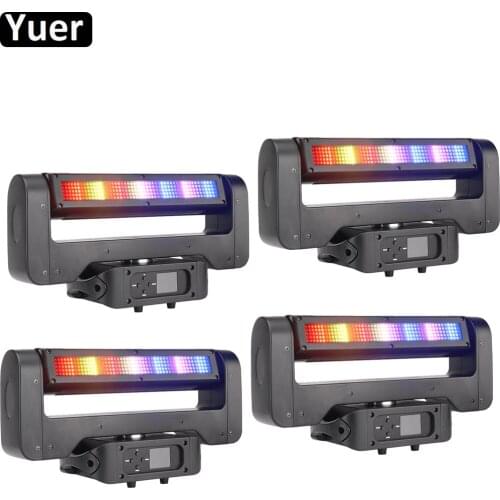 4Pcs/Lot Music Disco Light 150W RGB Double Strobe Moving Head Light DMX512 Dj Xmas Christmas Sound Active LED Par DJ Party Light