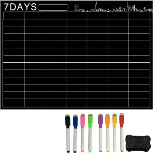 7 Days Large Magnetic White Board Weekly Planner For Kitchen Refrigerator