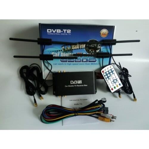 DVB-T2 Receiver CAR DVB-T2 Mobile DIGITAL TV TUNER RECEIVER for Russia, Thailand, Columbia, Indonesia, Singapore etc