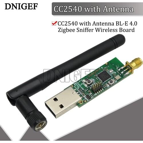 DNIGEF CC2540 with Antenna BL-E 4.0 Zigbee Sniffer Wireless Board USB Interface Dongle Capture Downloader Cable Connector