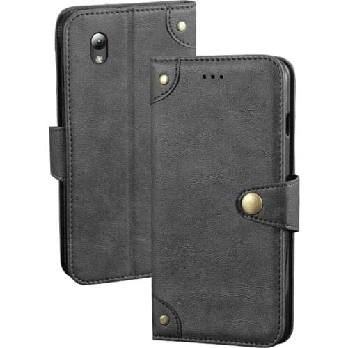 For ZTE Blade A31 Lite Case Retro Magnetic Flip Wallet Leather Capa Case For ZTE Blade A31Lite Cover Unique Metal Buckle Design