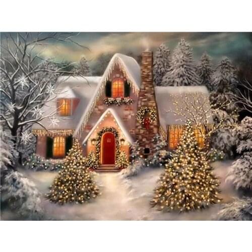 CraftArtGo 5D DIY Diamond Embroidery winter Full Square Round Rhinestone Mosaic Painting Cross Stitch Flowers Diamond Kit
