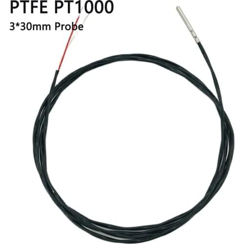 1.5 meters PT1000 Temperature Sensor 2 Wire with PTFE Coated 3*30mm probe 1.5M Wire Probe -50-180 centigrade iSentrol
