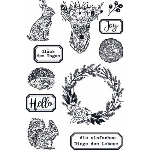 Tree stump Flower Animal Transparent Clear Stamp/Seal for DIY scrapbooking/photo album Decorative clear stamp sheets A1119