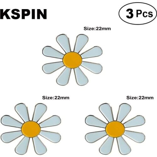 White Daisy Lapel Pin Brooches Pins Flag badge Brooch Badges
