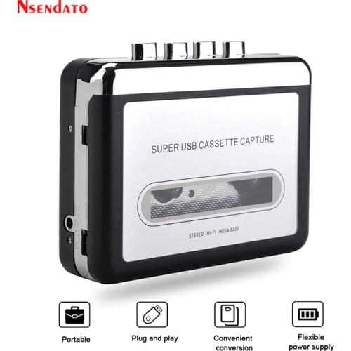 EZCAP220 Cassette Player Cassette to MP3 Converter Capture Audio Music Player Convert Tape Cassette on tape to PC Laptop Via USB