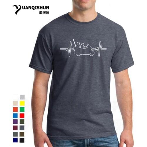 Goldwing T-Shirt Heartbeat Pulse Goldwing Tshirt Fun Streetwear Tee Shirt Graphic 16 Colors Cotton Fashion Short sleeves Tops