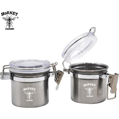 HORNET Stainless Steel Airtight Stash Jar 2.17 Inches Multi-Use Vacuum Seal Portable Storage Container for Tobacco Herbs