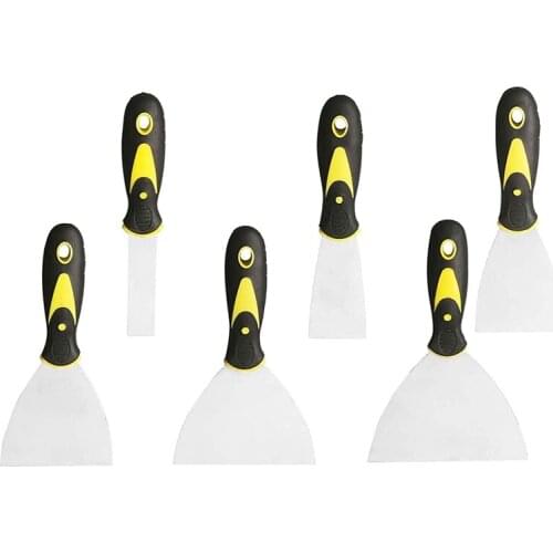 Quality 6Pcs Putty Knife Set Stainless Steel Spatula Spackle Knife Rustproof Putty Knife Spatula for Scraping Walls