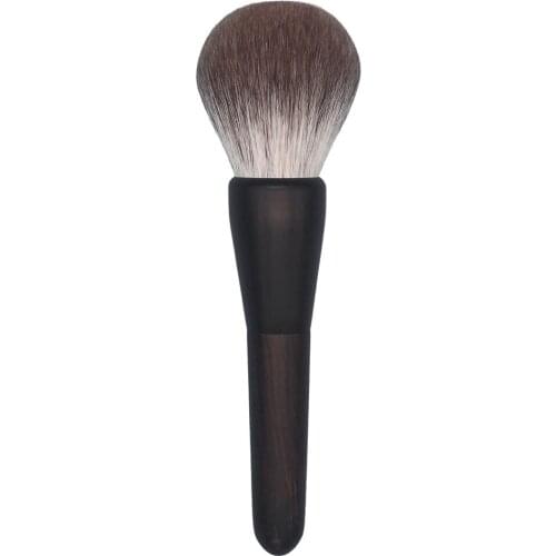 V20 Professional Handmade Makeup Brush Soft Snow Fox Hair Large Round Face Powder Brush Ebony Handle Make Up Brushes
