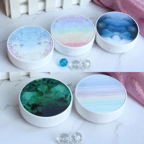 Eyes Care Container Cute Round Lens Case Mirror Travel Glasses Lenses Fashion Classic Box Kit Holder Contact Lens Case Storage