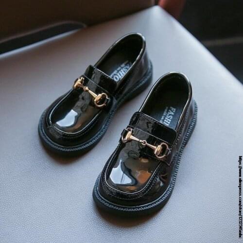 Disney British Style Spring/Autumn Children Loafers Baby Toddler Soft Bottom Casual Leather Shoes Boy Girl Breathable Kids Flats