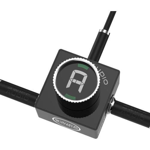 SWIFF C10 Mini Pedal Tuner for Chromatic Guitar Bass Mute Tuning HD LED Display Adjustable A4 Range Value 430-449Hz