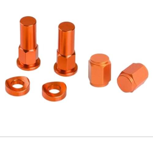 Motorcycle CNC Billet Tire Valve Stem Rim Lock Nut Cap Spacer Kit