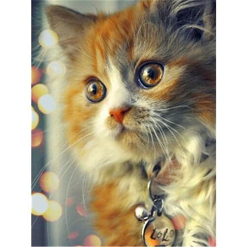 Animal Cat DIY Cross Stitch 11CT Embroidery Kits Craft Needlework Set Cotton Thread Printed Canvas Home Decoration Sale