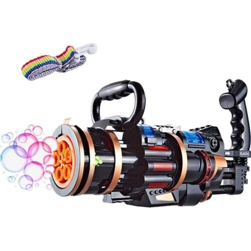 New Kids Gatling Bubble Gun Toys Summer Automatic Soap Water Bubble Machine For Children Toddlers Indoor Outdoor Wedding Bubble