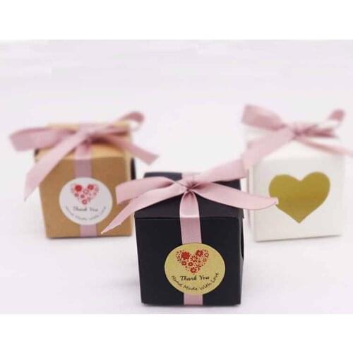 New cute 5*5*5cm 10pcs/lot White/Black/brown color window Heart Shaped Window cupcake boxes cookies wedding candy faovr box