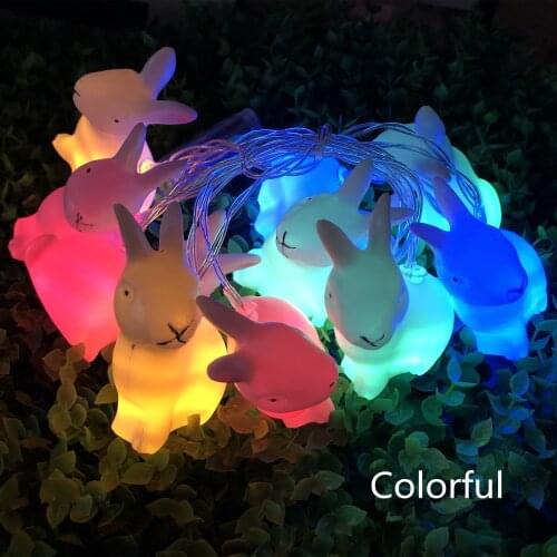 Battery powered Easter Festival Decoration lamp For Children Bedroom Lighting Rabbit String Lights