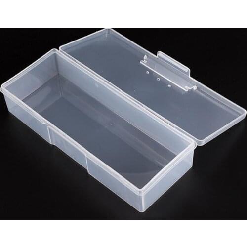 1PC Plastic Nail Tools Storage Box Nail Rhinestone Studs Decorations Brushes Buffer Files Grinding Container Holder Caseportable