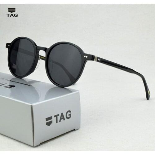 Polarized sunglasses Women square sun glasses for Men luxury brand design acetate fashion Vintage Retro Sunglasses mens OV5585