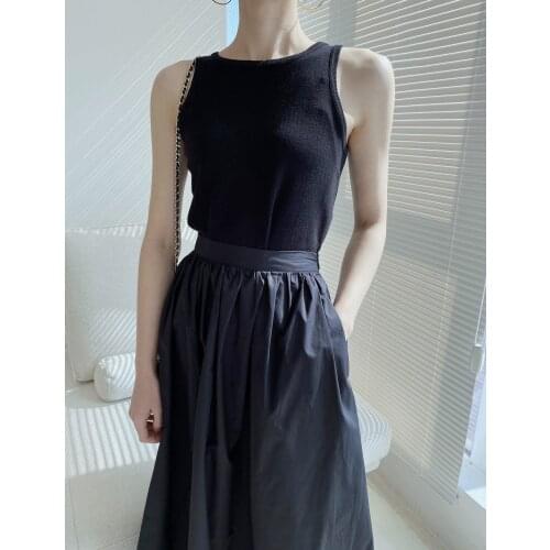 Toppies 2021 Women Sleeveless Knitted Tube Tops Female Tank Tops Korean Chic Ladies Crop Top