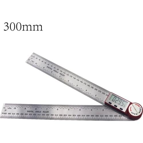 0~200mm LCD Screen Digital Ruler Stainless Steel Multifunction Measuring Ruler Hold Function 360° Measuring Reverse Measurement