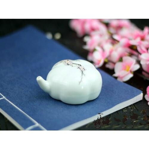 1pc Plum Blossom Pattern Porcelain Water Droplets Grinding The Ink And Toning