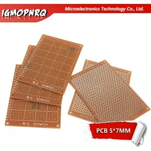 10Pcs 5x7cm new Prototype Paper Copper PCB Universal Experiment Matrix Circuit Board 5*7cm