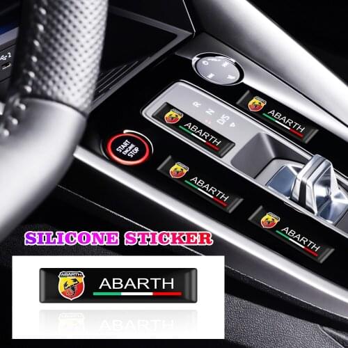 10PCS 3D Car Sticker Epoxy Resin Emblem Sticker Personality Decals For Abarth 500 Stilo Ducato Palio Bravo Doblo Car Accessories