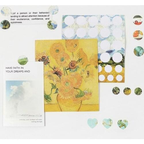 12pcs/LOT artist Gallery series Creative decoration DIY self adhesive paper stickers