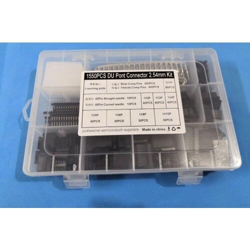 1550pcs DuPont cap head shell kit wire Jumper Housing Connector male/female Terminal crimp 1*1/2/3/4/5/6/8/10Pin header strip