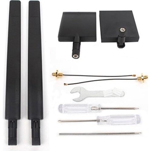 2.4G 7DB Flat Directive Antenna Range Extender & 2.4G 8DB Omni-Directional Signal Range Booster Kit for DJI Mavic Air Spark