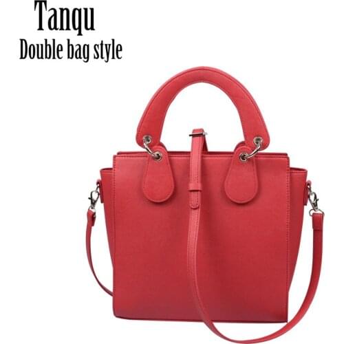 2020 Tanqu New O bag Double Style bag With Concise Curved Removable Drops Belt Handle For PU Leather Obag Waterproof Women Bag