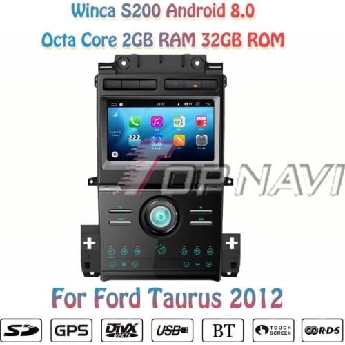 Topnavi 8'' Octa Core S200 Android 8.0 Car DVD Multimedia Player for Ford Taurus 2012 Radio Stereo 2DIN GPS Navigation Video
