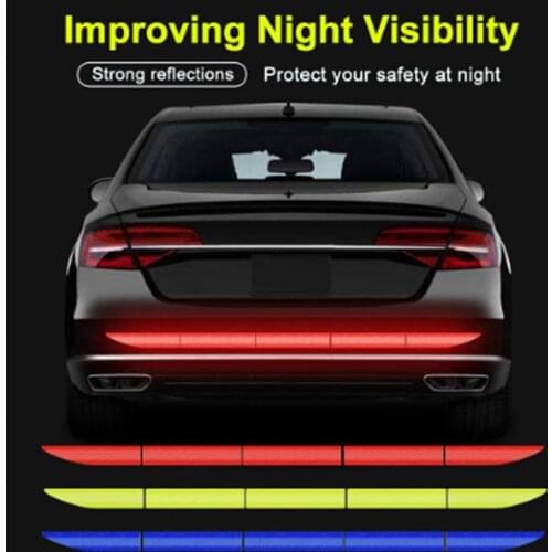 HOT SALES Car Reflector Sticker 3x90cm Body Exterior Trunk Decal Auto Reflective Tape Car Reflector Strips Warning Reflect Tape