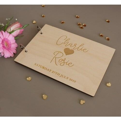 Wooden Personalized Wedding Guest Book Alternative ,Custom Name Sign Book, Birthday Party Sign Rustic Wedding Decor