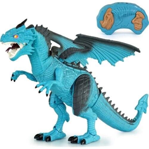 Big Spray Dragon Dinosaur Electric Remote Control Animal Roar Lighting Walking Kids Pet Boys Toys Children Birthday Gifts 45 CM