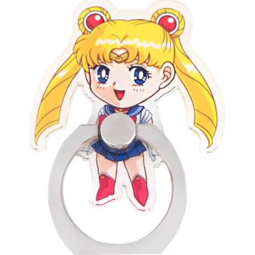 ER927 Anime Cute Girl Universal Creative Mobile Phone Ring Stand Anti-drop Ring Buckle Lazy Bracket Phone Accessories